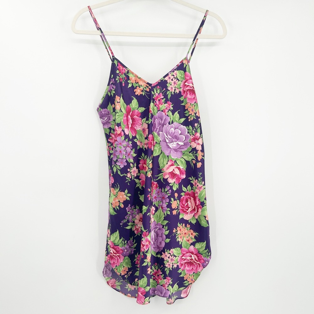Private Luxuries Womens Vintage Y2K Cottagecore Floral Print Slip Dress‎ Size S